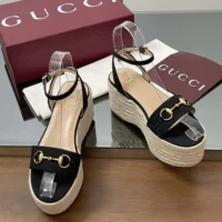 Gucci GG Women's Espadrille with Horsebit-Black 816692H63201000