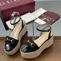 Gucci GG Women's Espadrille with Horsebit-Black 816692H63201000