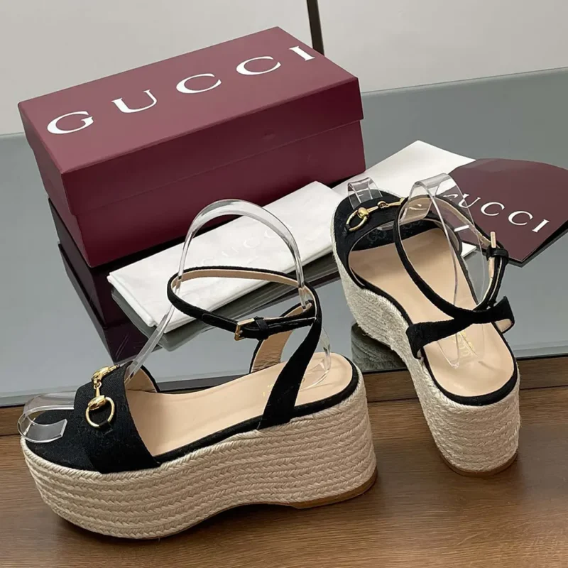 Gucci GG Women's Espadrille with Horsebit-Black 816692H63201000