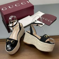 Gucci GG Women's Espadrille with Horsebit-Black 816692H63201000