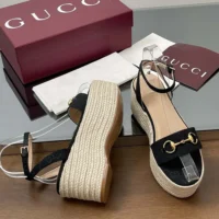 Gucci GG Women's Espadrille with Horsebit-Black 816692H63201000