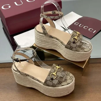 Gucci GG Women's Espadrille with Horsebit-Dark Brown 816692H63209744