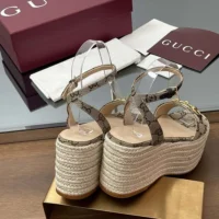 Gucci GG Women's Espadrille with Horsebit-Dark Brown 816692H63209744
