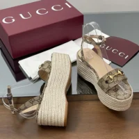 Gucci GG Women's Espadrille with Horsebit-Dark Brown 816692H63209744