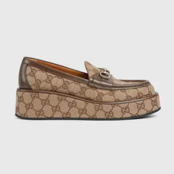 Gucci GG Women's Horsebit Wedge Loafer 794316FADC1