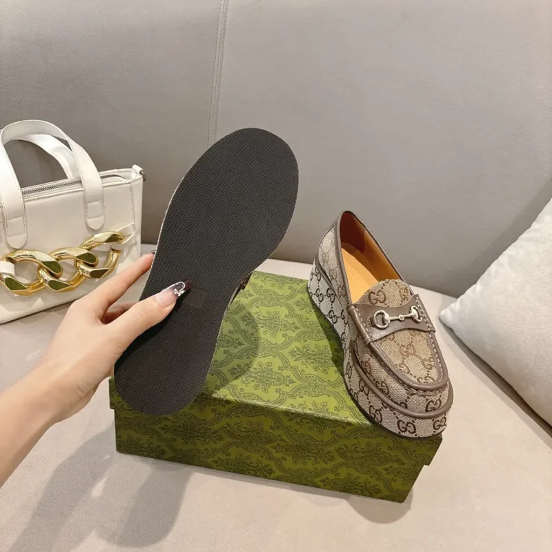 Gucci GG Women's Horsebit Wedge Loafer 794316FADC1