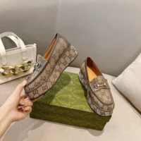 Gucci GG Women's Horsebit Wedge Loafer 794316FADC1