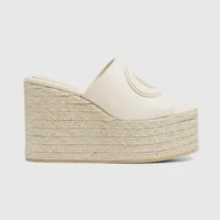 Gucci GG Women's Interlocking G Sandal-White 817212AP0B0