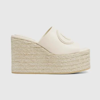 Gucci GG Women's Interlocking G Sandal-White 817212AP0B0