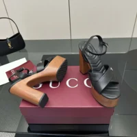 Gucci GG Women's Platform Sandal-Black 835313BKO00