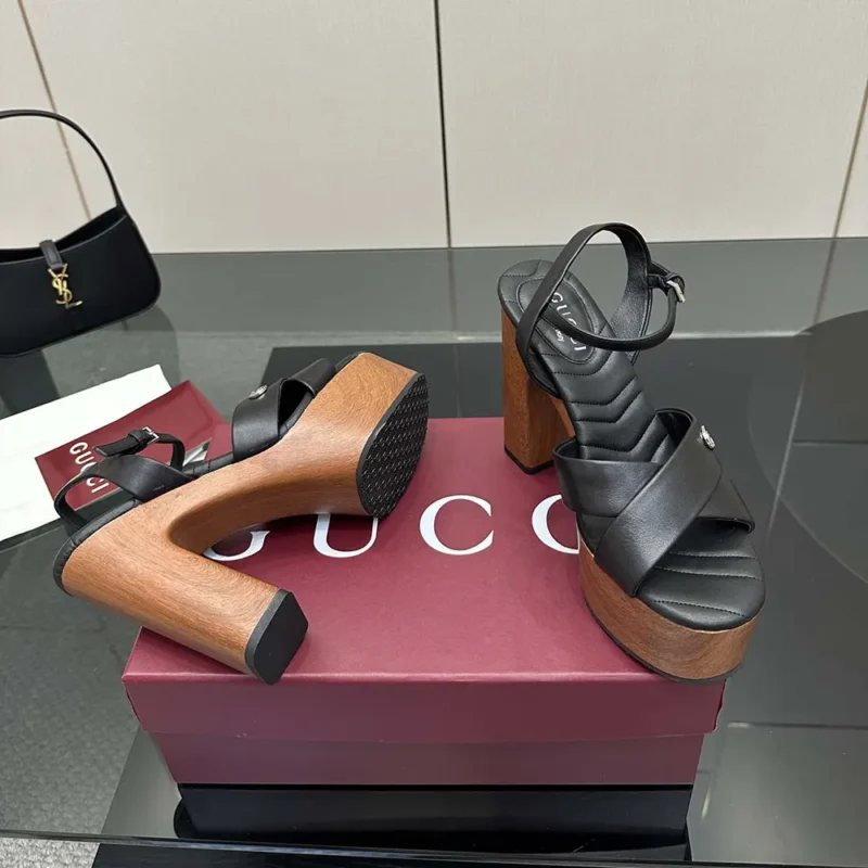 Gucci GG Women's Platform Sandal-Black 835313BKO00