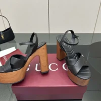 Gucci GG Women's Platform Sandal-Black 835313BKO00