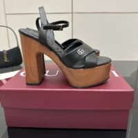 Gucci GG Women's Platform Sandal-Black 835313BKO00