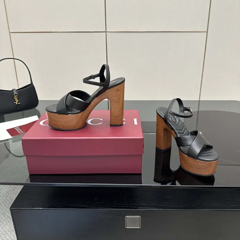 Gucci GG Women's Platform Sandal-Black 835313BKO00