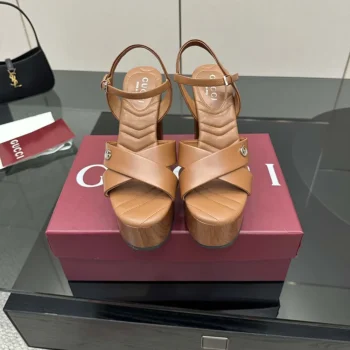 Gucci GG Women's Platform Sandal-Brown 835313BKO00