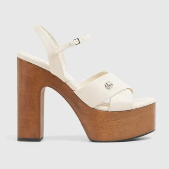 Gucci GG Women's Platform Sandal-White 835313BKO00