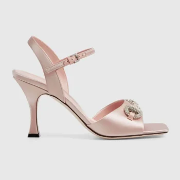 Gucci GG Women's Sandal with Crystal Horsebit 834342 FAD88