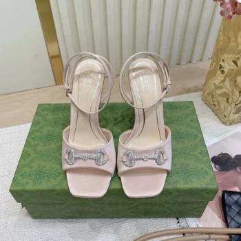 Gucci GG Women's Sandal with Crystal Horsebit 834342 FAD88