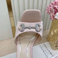 Gucci GG Women's Sandal with Crystal Horsebit 834342 FAD88
