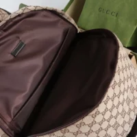 Gucci Unisex GG Canvas Medium Backpack-Dark Brown 824624FAEHZ9795