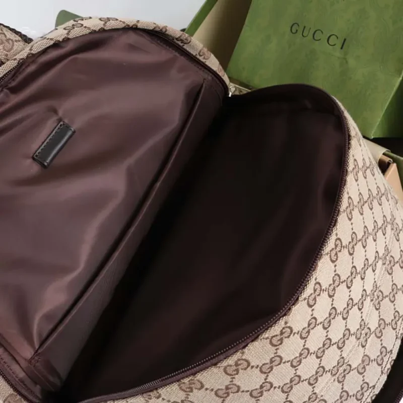 Gucci Unisex GG Canvas Medium Backpack-Dark Brown 824624FAEHZ9795