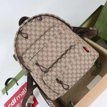 Gucci Unisex GG Canvas Medium Backpack-Dark Brown 824624FAEHZ9795