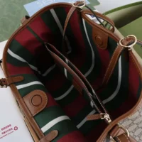Gucci Women GG Emblem Medium Tote Bag-Brown ‎815214FAD6L9758