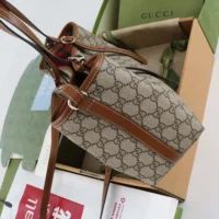 Gucci Women GG Emblem Medium Tote Bag-Brown ‎815214FAD6L9758