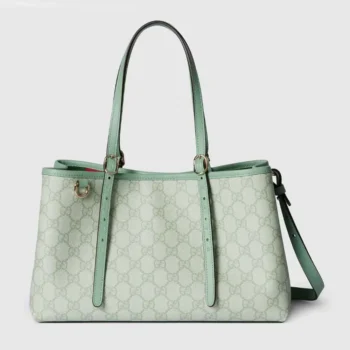 Gucci Women GG Emblem Medium Tote Bag-Green 815214 FAD6L 8458