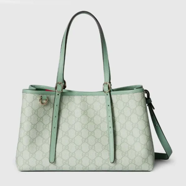 Gucci Women GG Emblem Medium Tote Bag-Green 815214 FAD6L 8458