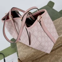 Gucci Women GG Emblem Medium Tote Bag-Pink 815214FAD6L8459