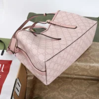 Gucci Women GG Emblem Medium Tote Bag-Pink 815214FAD6L8459
