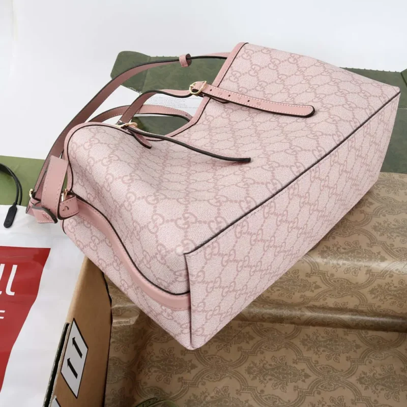 Gucci Women GG Emblem Medium Tote Bag-Pink 815214FAD6L8459