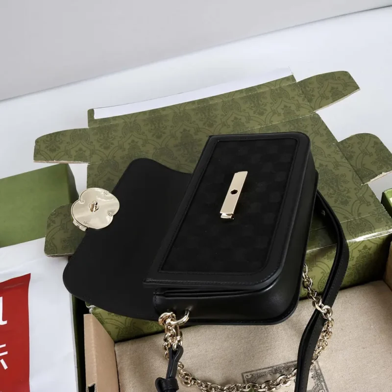 Gucci Women Go Small Shoulder Bag-Black 826761 FAEKK 1000