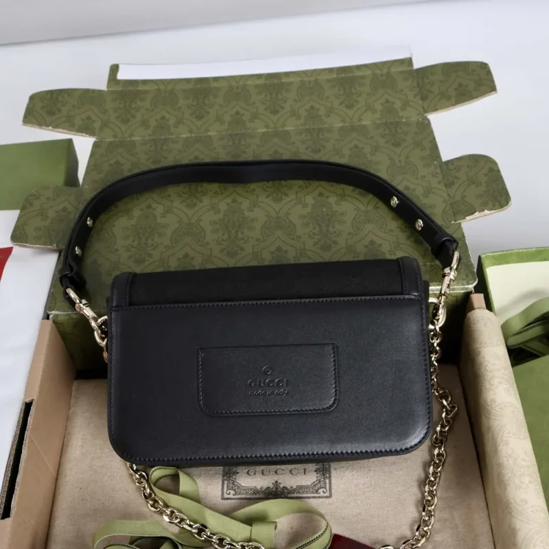 Gucci Women Go Small Shoulder Bag-Black 826761 FAEKK 1000