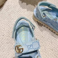 Gucci Women Sandal with Double G Light Blue 816630FAD9G