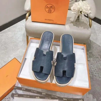 Hermes Women Eze 30 Sandal-Navy H232150ZQ