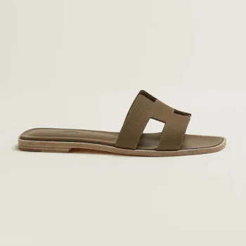 Hermes Women Oran Sandal-Dark Brown H202272Z