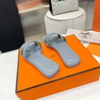 Hermes Women Oran Sandal-Light Blue H202272Z