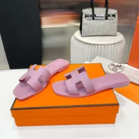 Hermes Women Oran Sandal-Light Purple H202230Z