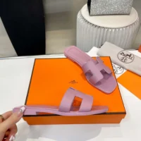 Hermes Women Oran Sandal-Light Purple H202230Z