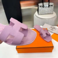 Hermes Women Oran Sandal-Light Purple H202230Z