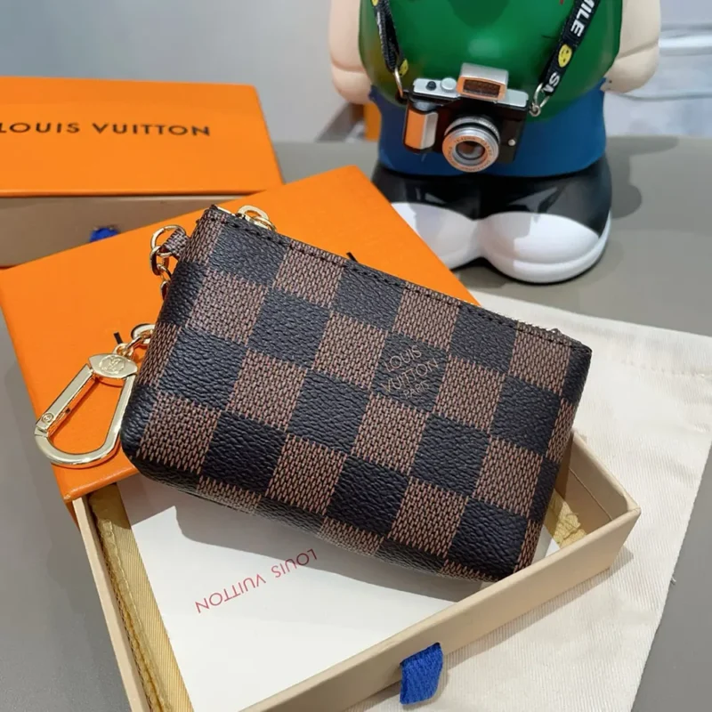 Louis Vuitton LV Unisex Key Pouch Damier Ebene N62658