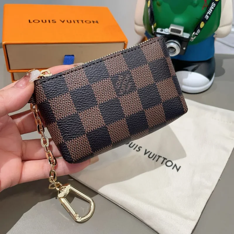 Louis Vuitton LV Unisex Key Pouch Damier Ebene N62658